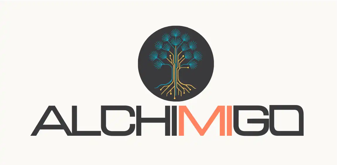 Logo Alchimigo vertical pour fond clair
